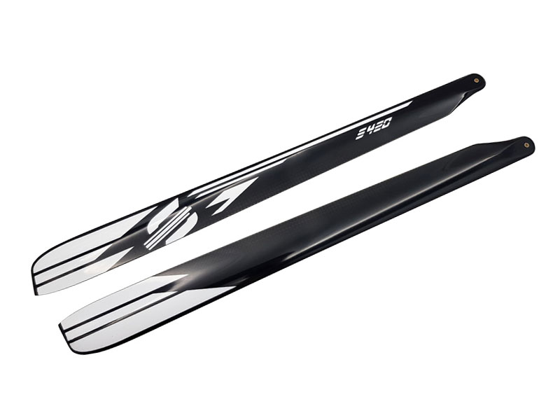 Carbon Fiber Main Blades White 420mm