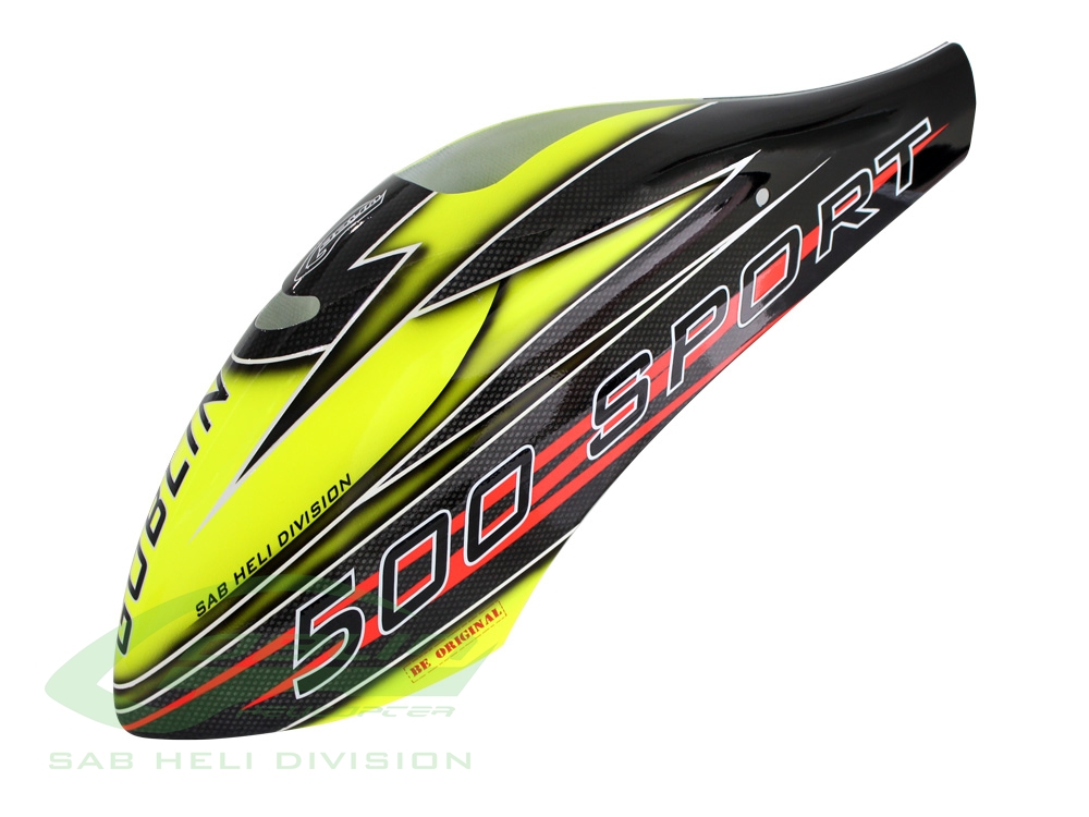 Canomod Airbrush Canopy SAB Yellow/Black - Goblin 500 Sport