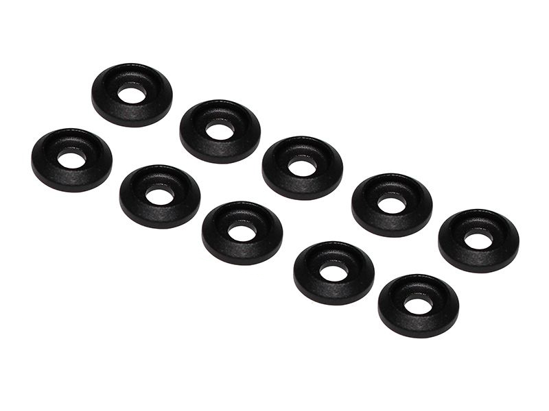 Aluminum Finishing Washers Black Matte (10pcs)