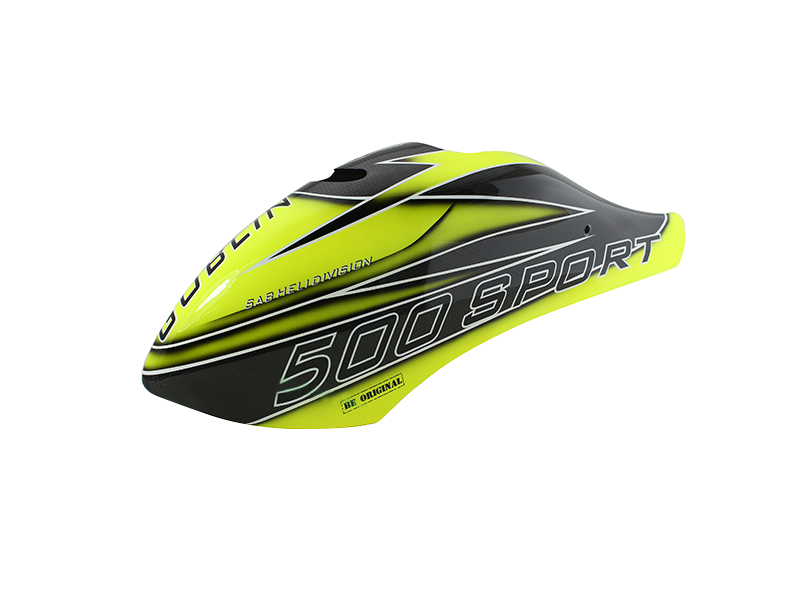 Canomod Airbrush Canopy SAB Yellow/Carbon - Goblin 500 SPort