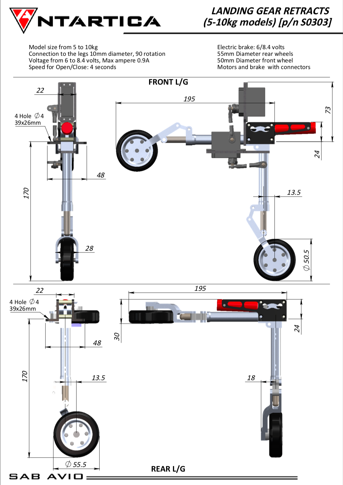 SAB Landing Gear Legs